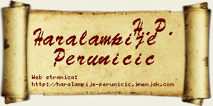 Haralampije Peruničić vizit kartica